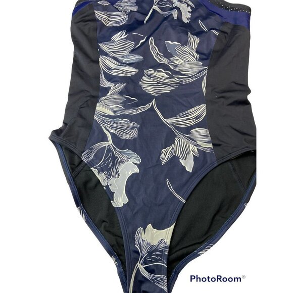 Athleta Fiore Blue Floral One Piece Size Small - Picture 5 of 15